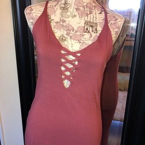 Pink comfortable summer dress